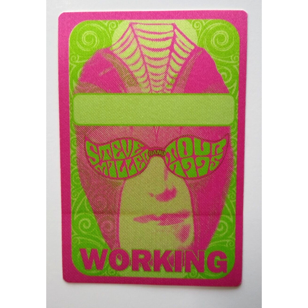 Steve Miller Band Backstage Pass Original 1995 Rock Music Concert Groovy Art